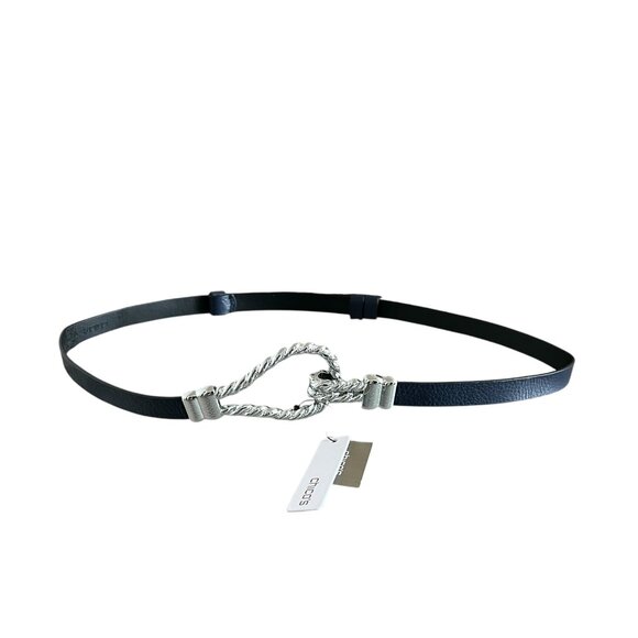 Chico\'s NEW Rope Hook Leather Belt In Navy Blue Size S/M main image 5